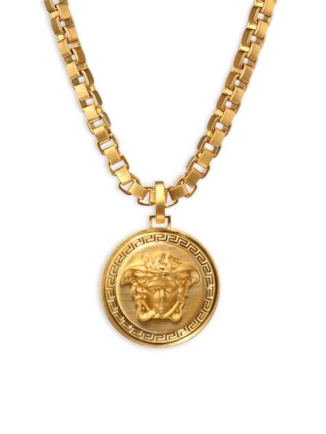 versace pendent|Versace pendant and chain.